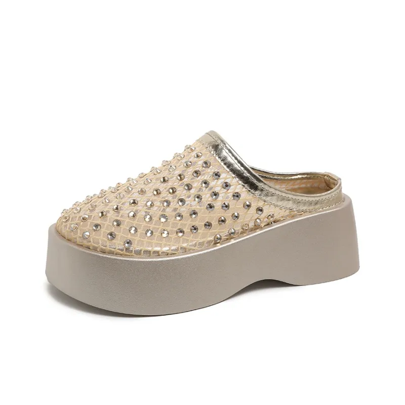 AJPAP Rubber Sole Odor Resistant Abrasion Resistant Slip Resistant Closed Toe Slippers Women's-0