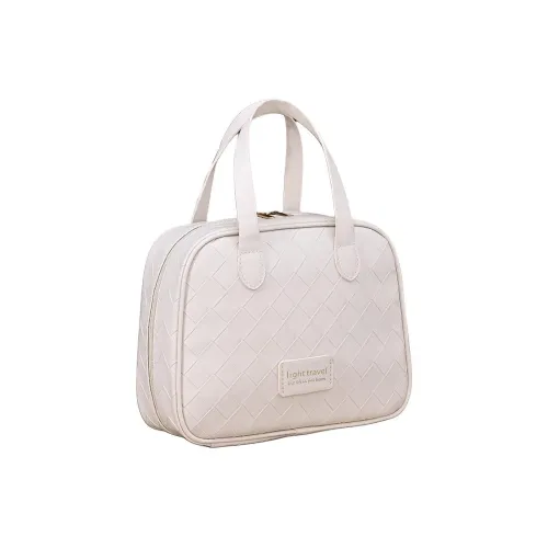 ZHIYIN Portable Woven Compartment Large Capacity Skincare Storage Bag Portable Multifunction Refill Bag Make up Tools