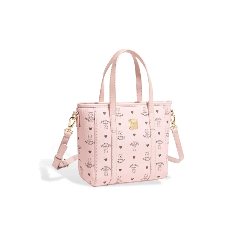 Disney Winnie The Pooh Series PVC Heartfelt Refined Box Crossbody Bag, Shoulder Bag, Handbag Women's Pink-3
