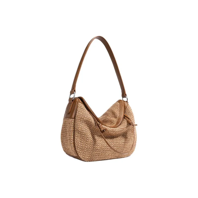 Boniu PP Grass With Microfiber Shoulder Bag Unisex Multicolor-3