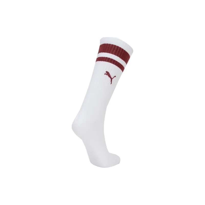 PUMA Sportstyle Series FW24 Mid Calf Socks Unisex 1 Pack White/Red-1