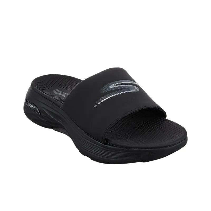 Skechers Goran Max Cushioning Arch Fit EVA Quick Dry Slide Slippers Men's Black-3