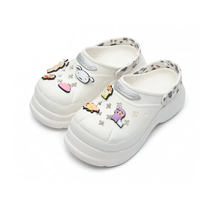SHINCHAN x SHOOT BRAND Clogs Unisex White-1