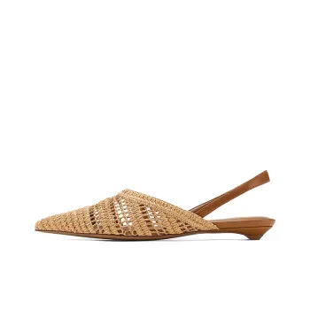 GG CC Woven Breathable Fishnet Shoes Casual Single Shoes 2cm Women's