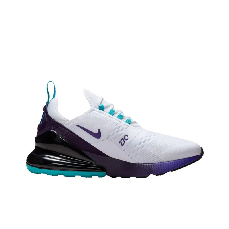 Nike Air Max 270 Anti Slip Wear Resistant Low Top Running Shoes Unisex White Blue-1