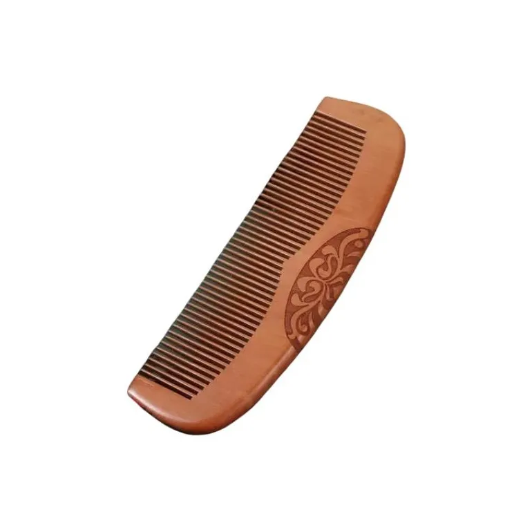 ZHENGXIAOCHU Natural Sandalwood Comb, Home Use Wooden Electrostatic Portable, Long Hair Massage Hairdressing Tool-4