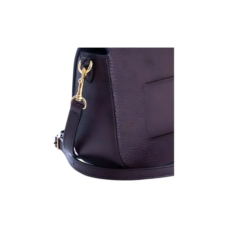 Mulberry Leather Shoulder Bag Women's Purple-3
