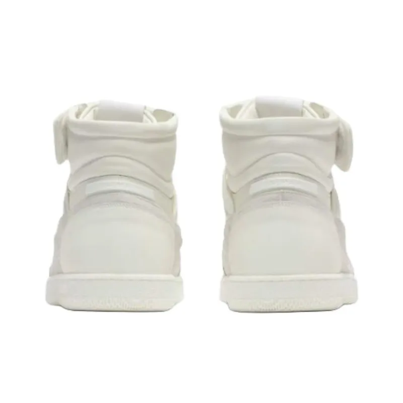 BALMAIN Swan High Top Skateboard Shoes Men's White-3