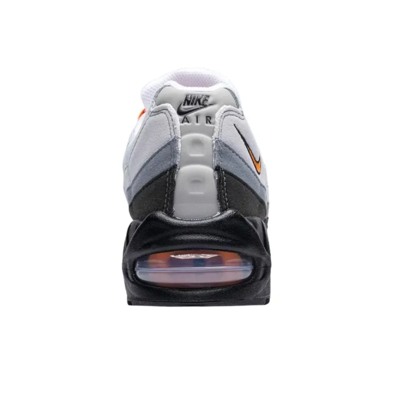 Nike Air Max 95 Anti Slip Wear Resistant Low Top Running Shoes Men's Gray Black Orange-3