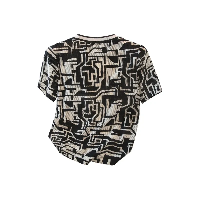 Cypress House T Shirt Women's Black White Stripes-5