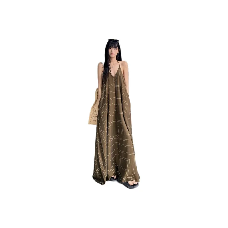 MORii Slip Dresses Women's Green-1