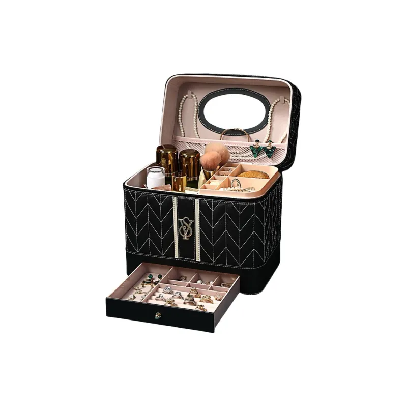 MUYAXUAN Storage Large Capacity Portable Makeup Case Tubas Makeup Bag-2