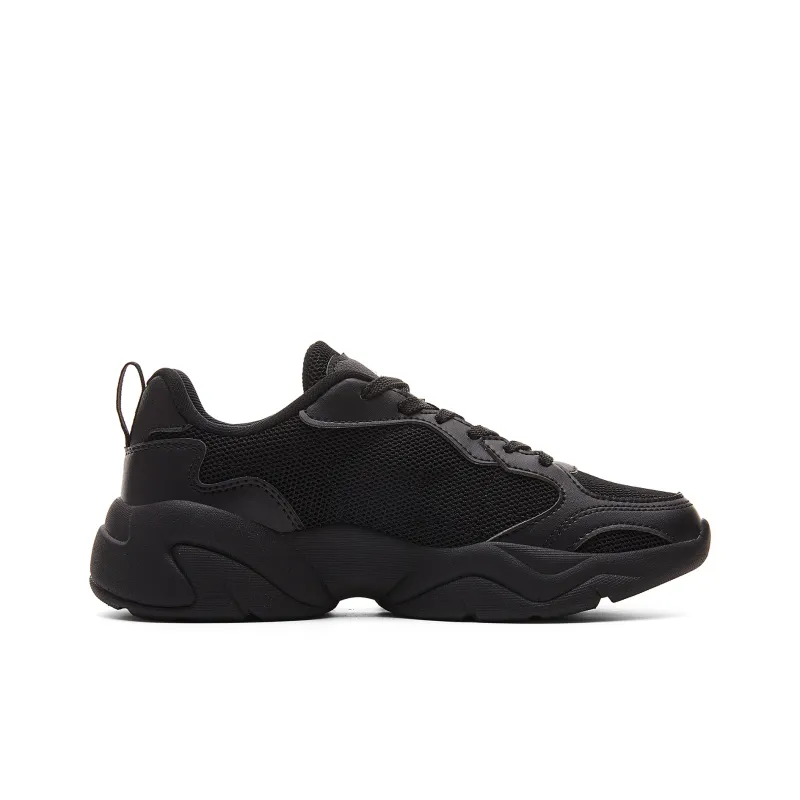 PEAK Sea Cushioning Lightweight Rebound Low Top Casual Shoes Women's Black Silver-1