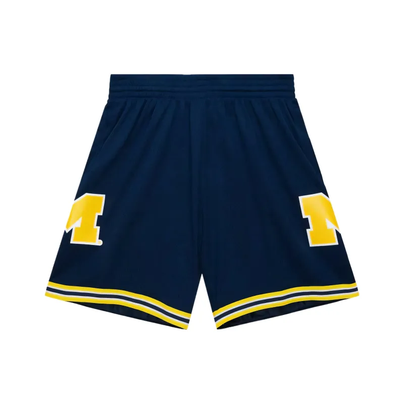 Mitchell Ness 'NCAA Michigan Wolverines 1991' Road Shorts-0