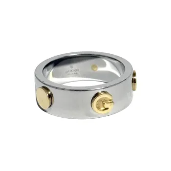 GUCCI Stainless Steel Rings Men's Silver
