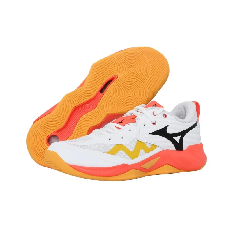 Mizuno Slip Resistant And Breathable Low Top Training Shoes Unisex White-3