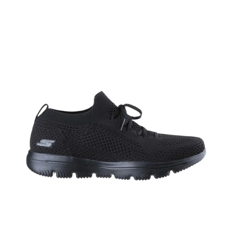 Skechers Go Walk Evolution Ultra Shock Absorbers Low Top Running Shoes Women's Black-1