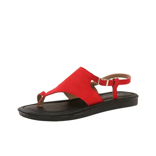 AJPAP One Strap Sandals Women's Red