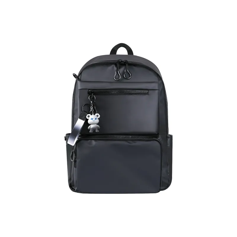 LECAGE Oxford Backpack Unisex Black/Gray-0