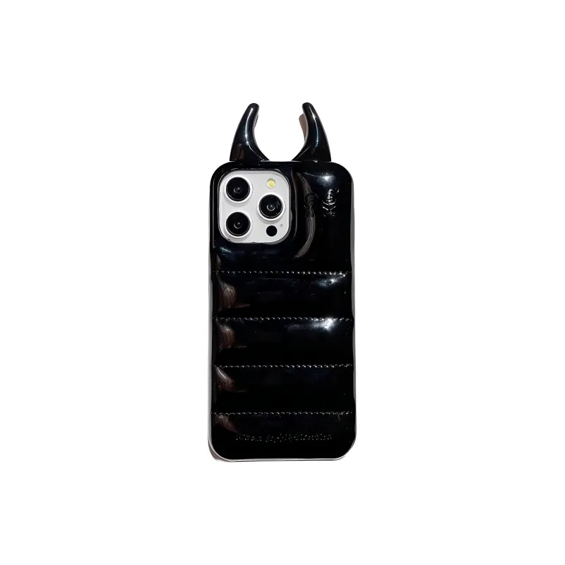 Wei Xin Leather Material Demon Antenna Leather Phone Cases Compatible With IPhone 16/15 Pro Max/Apple 13/14 Pro/Max-0