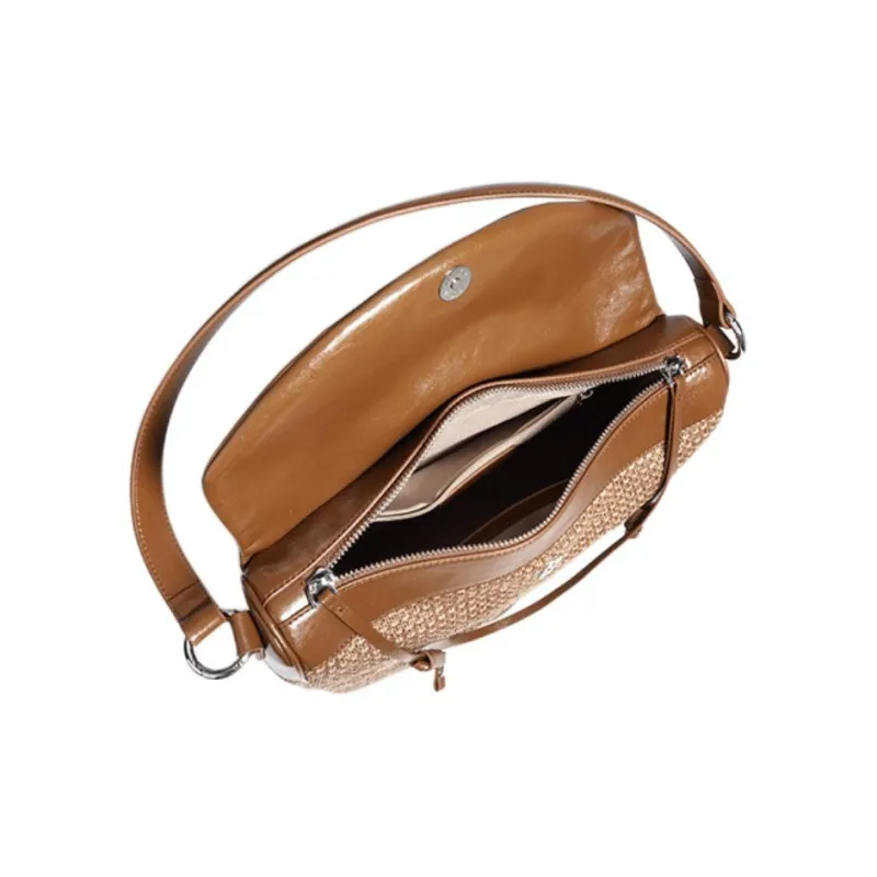Boniu PP Grass With Microfiber Shoulder Bag Unisex Multicolor-5