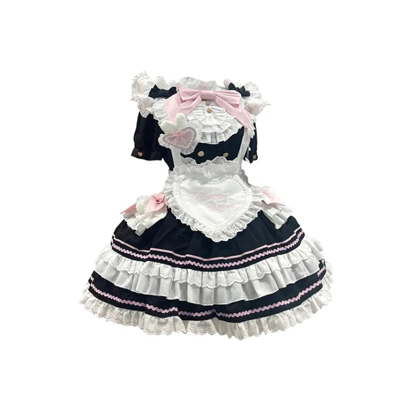 TIBINB Lolita Dresses Women's Black/White-0