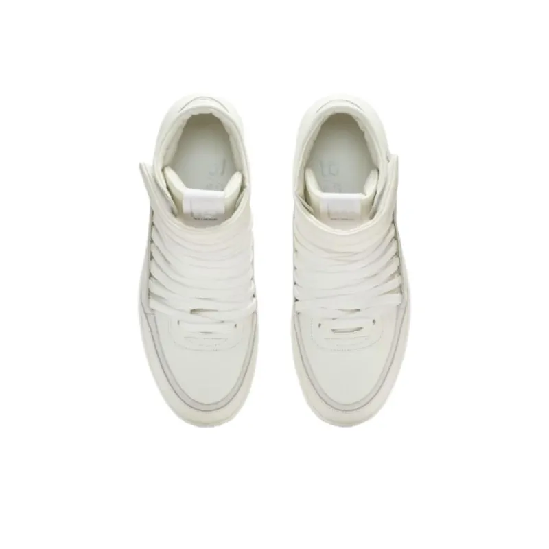 BALMAIN Swan High Top Skateboard Shoes Men's White-2