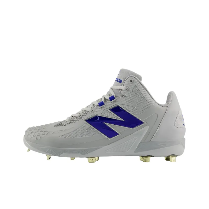 New Balance FuelCell Ohtani 1 Mid Top Upper Height Abrasion Resistant Functionality Baseball Shoes Men's Gray Blue-0