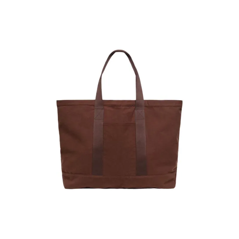 Stussy Fabric Tote Bag, Shopping Bag, Shoulder Bag Unisex Brown-2