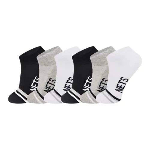 NBA 6팩 블랙+화이트+그레이 남성 양말