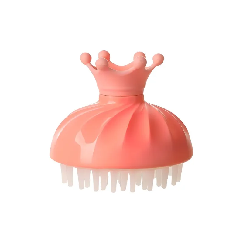 ZHENZI Crown Silicone Hair Comb Dandruff Removal Bathing Scrubbers Massage Brushes-10