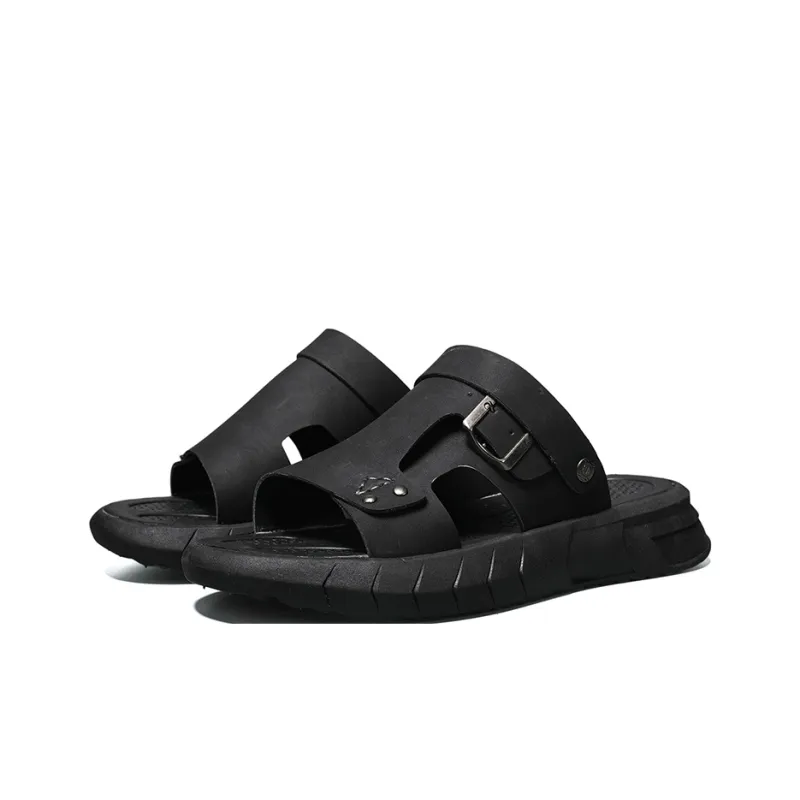 AMICNIEGD Massage Abrasion Resistant Slide Slippers Men's-2