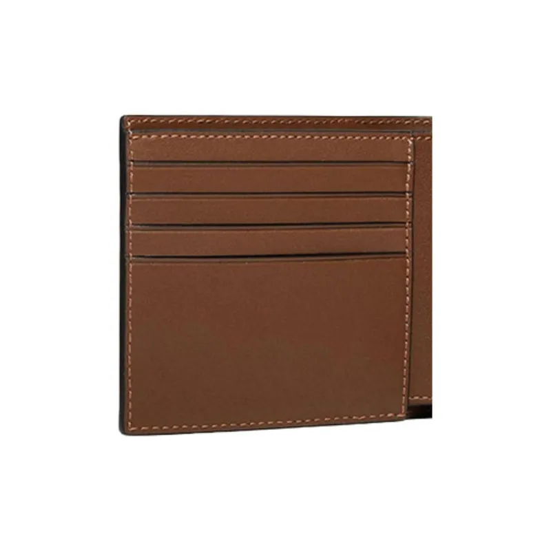 COACH 3 IN 1 Wallet Canvas Patchwork Glove Leather Wallet Mini Men's Tan-3