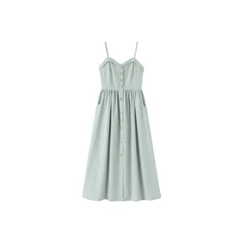 DX.DAXI Slip Dresses Women's Aqua Blue