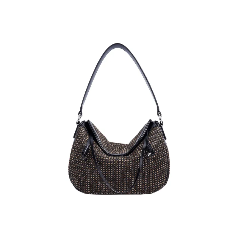 Boniu PP Grass With Microfiber Shoulder Bag Unisex Multicolor-1