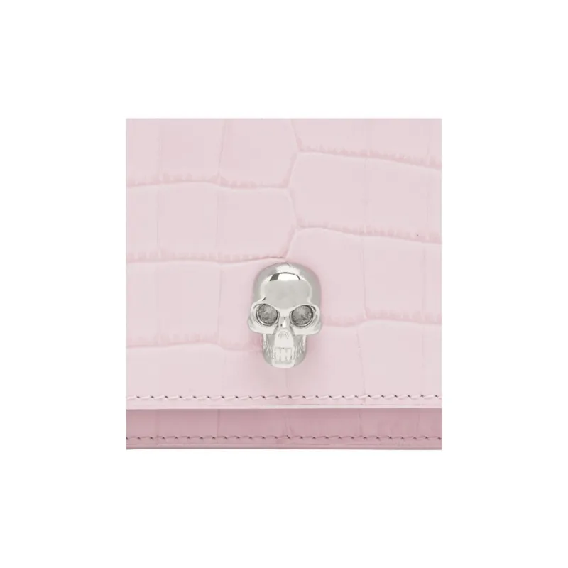 Alexander McQueen Skull Cow Leather Crossbody Bag, Shoulder Bag Trumpets Women's Rose-4