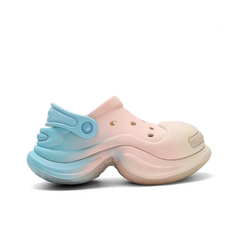 Ouder Sand Open Ended Smile Collection, Heart Hole Summer, Cherry Mint Clogs Women's Pink Blue Gradient-1