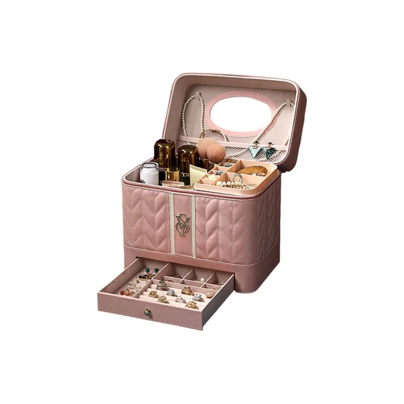 MUYAXUAN Storage Large Capacity Portable Makeup Case Tubas Makeup Bag-0