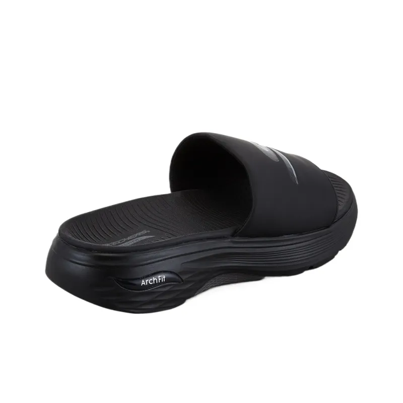 Skechers Goran Max Cushioning Arch Fit EVA Quick Dry Slide Slippers Men's Black-4