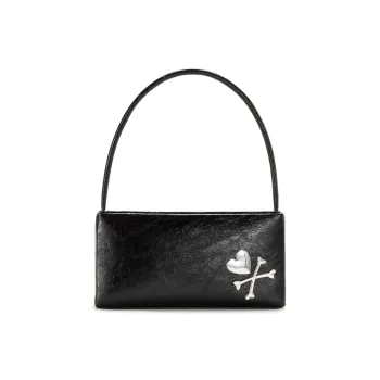 MESUCA ×Tokidoki/Tokidoki Collaboration Synthetic Leather Baguette Bag Handbag, Shoulder Bag Women's Black
