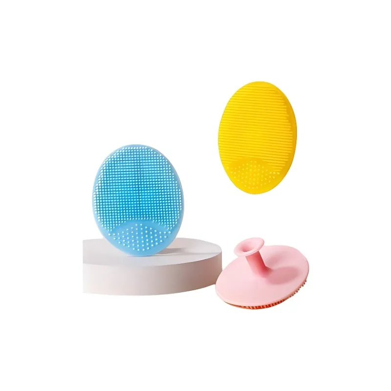 ZHENZI Silicone Hairbrush Comb Dandruff Removal Massage Brush For Bathing And Cleansing Sponges-1