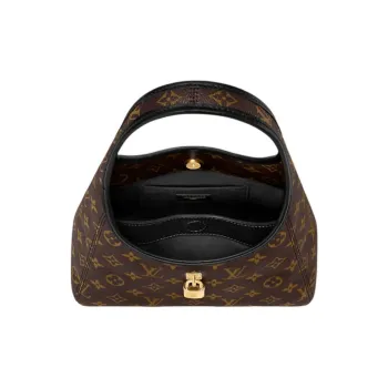 LOUIS VUITTON Monogram Coated Canvas HOBO Bag, Shoulder Handbag Trumpets Women's Brown