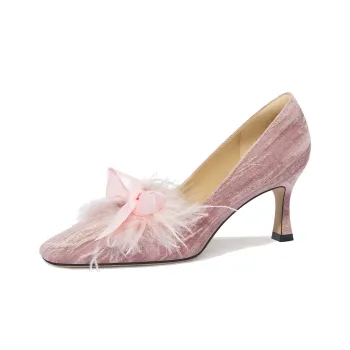 Lily Wei Holiday Princess Slim Heel High Heels Women's Pink