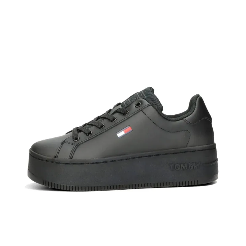 Tommy Hilfiger Low Top Skateboard Shoes Women's Black-0