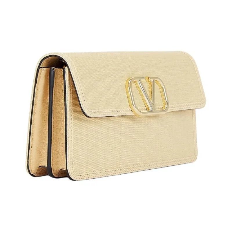 Valentino Raffia Crossbody, One Shoulder, Wallet Mini Women's Beige-2