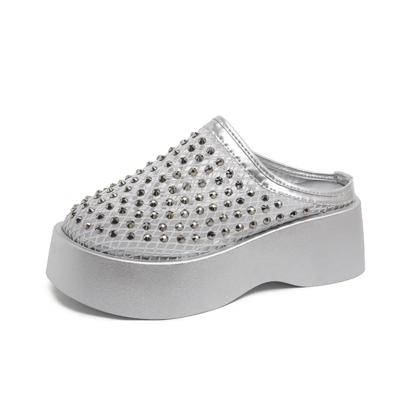 AJPAP Rubber Sole Odor Resistant Abrasion Resistant Slip Resistant Closed Toe Slippers Women's-6