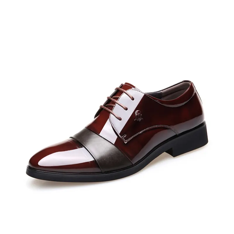 LAORENTOU Dress Shoes Men Low Top Brown-10