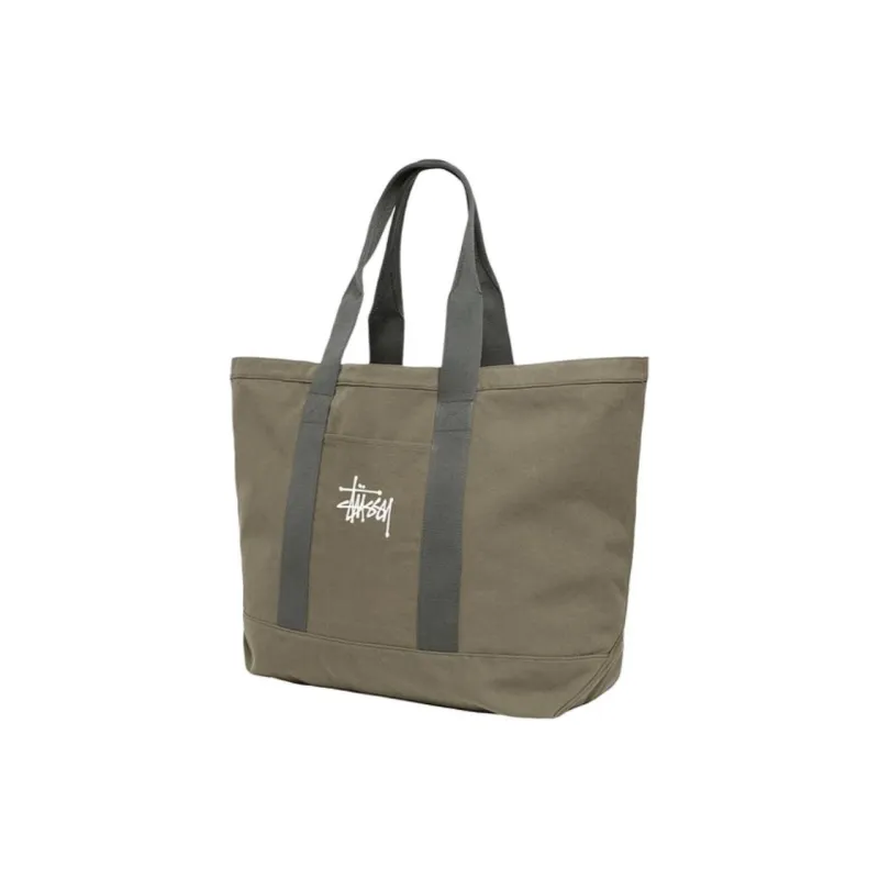 Stussy Fabric Tote Bag, Shopping Bag, Shoulder Bag Unisex Green-1