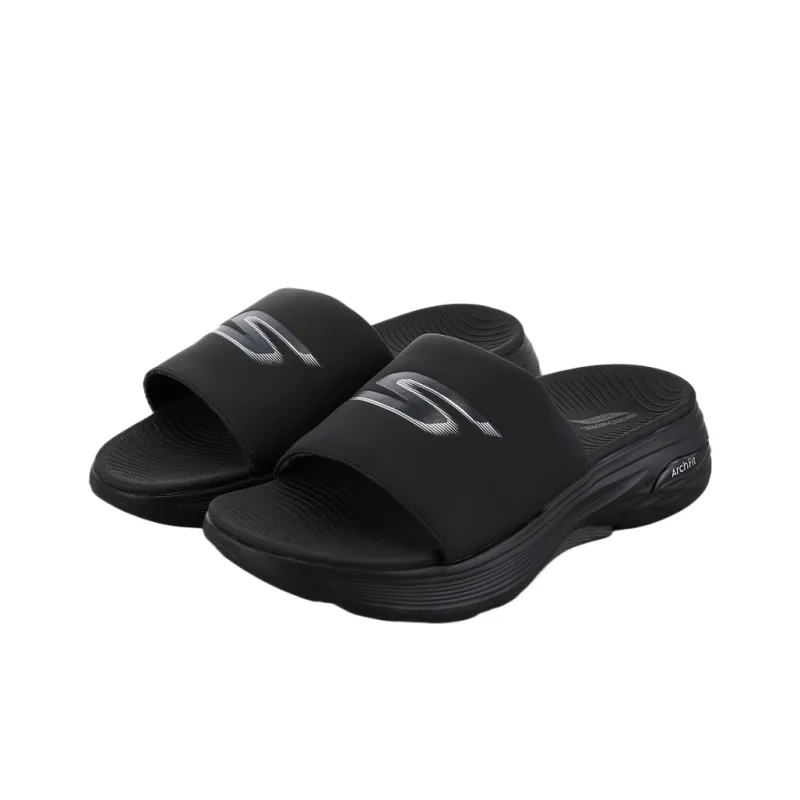 Skechers Goran Max Cushioning Arch Fit EVA Quick Dry Slide Slippers Men's Black-2