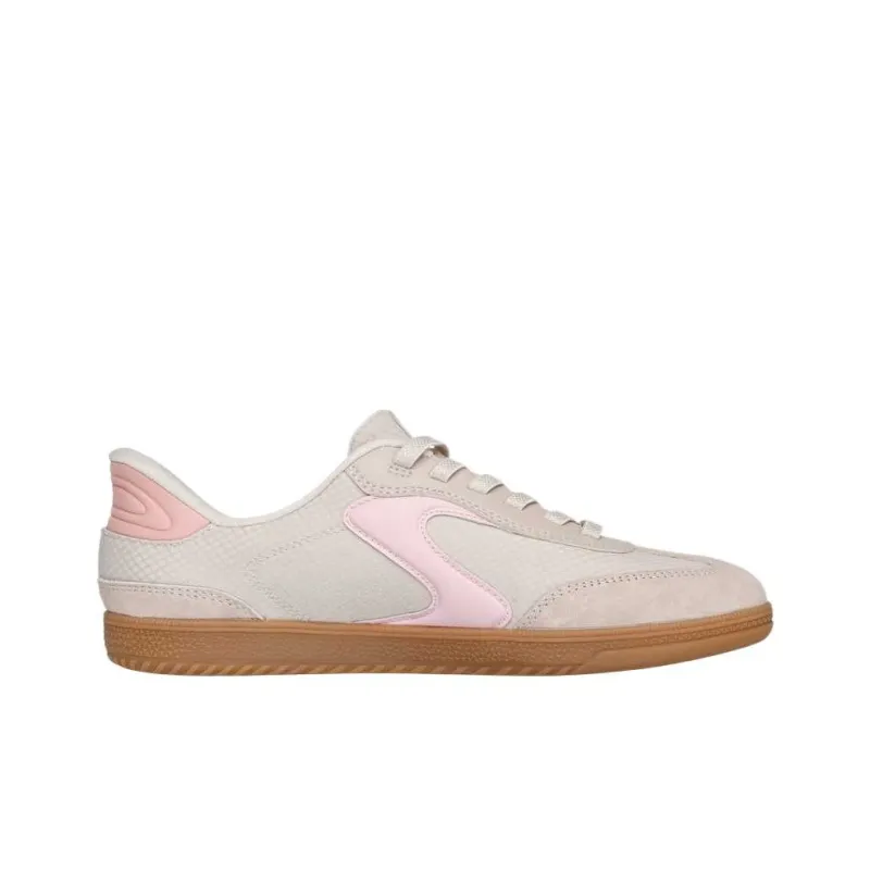 Skechers Hotshot Low Top Skateboard Shoes Women's White Pink-1